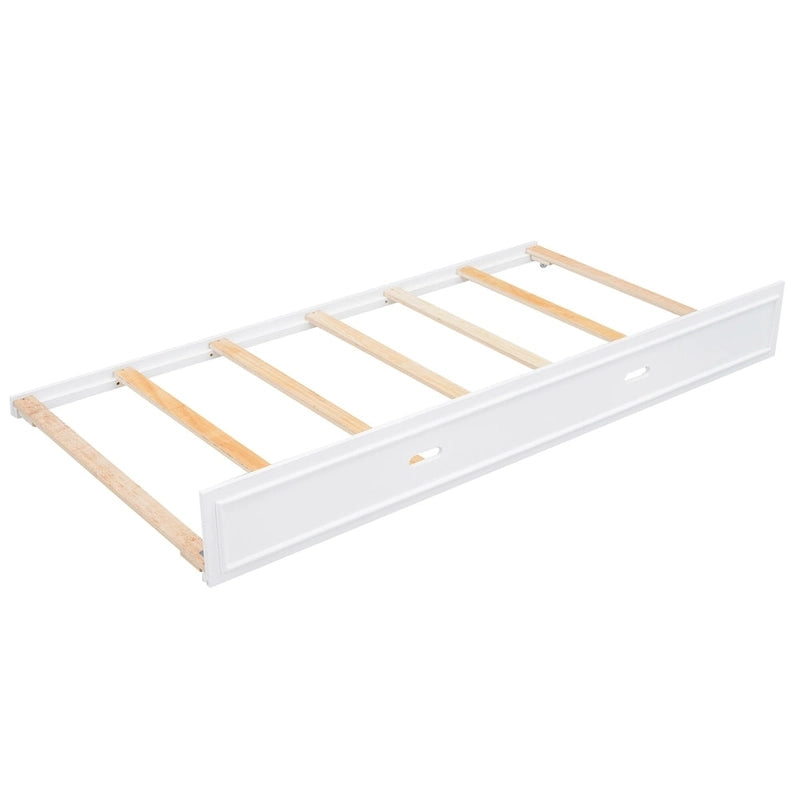 Lit de repos double avec lumières LED, chargement USB et étagères de rangement en blanc
