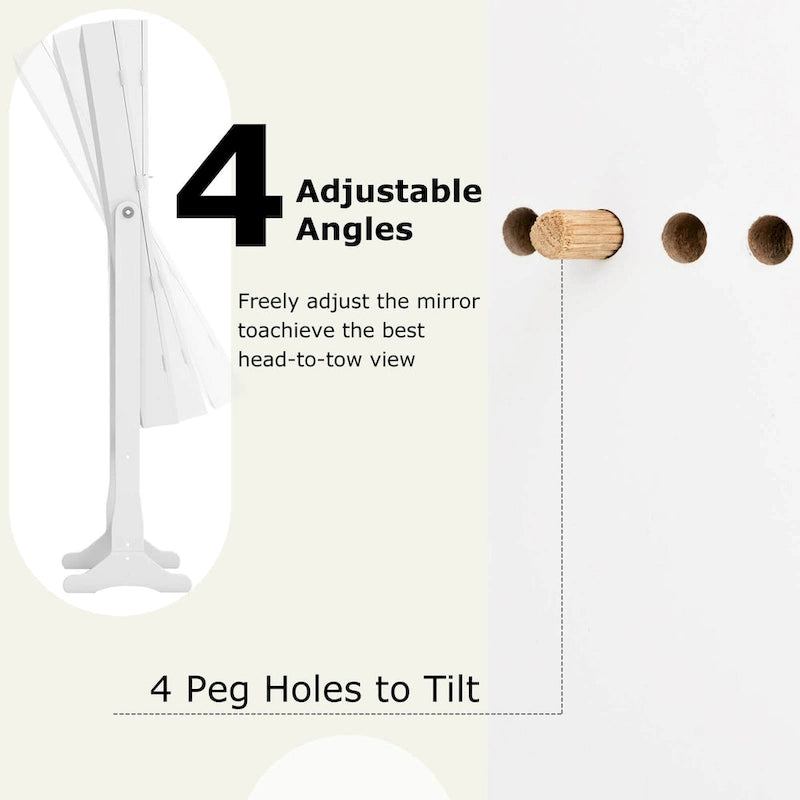Armoire à Bijoux sur Pied avec Miroir Verrouillable et Lumières LED