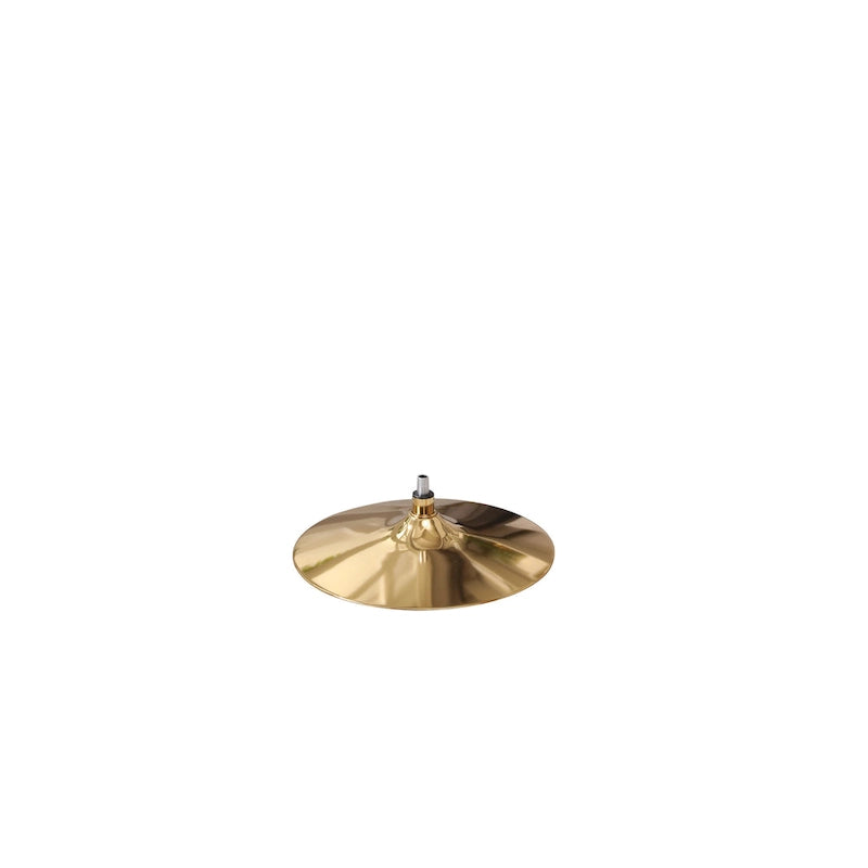 Fauteuil d'appoint pivotant rembourré de style Mid-Century avec base dorée et coussin