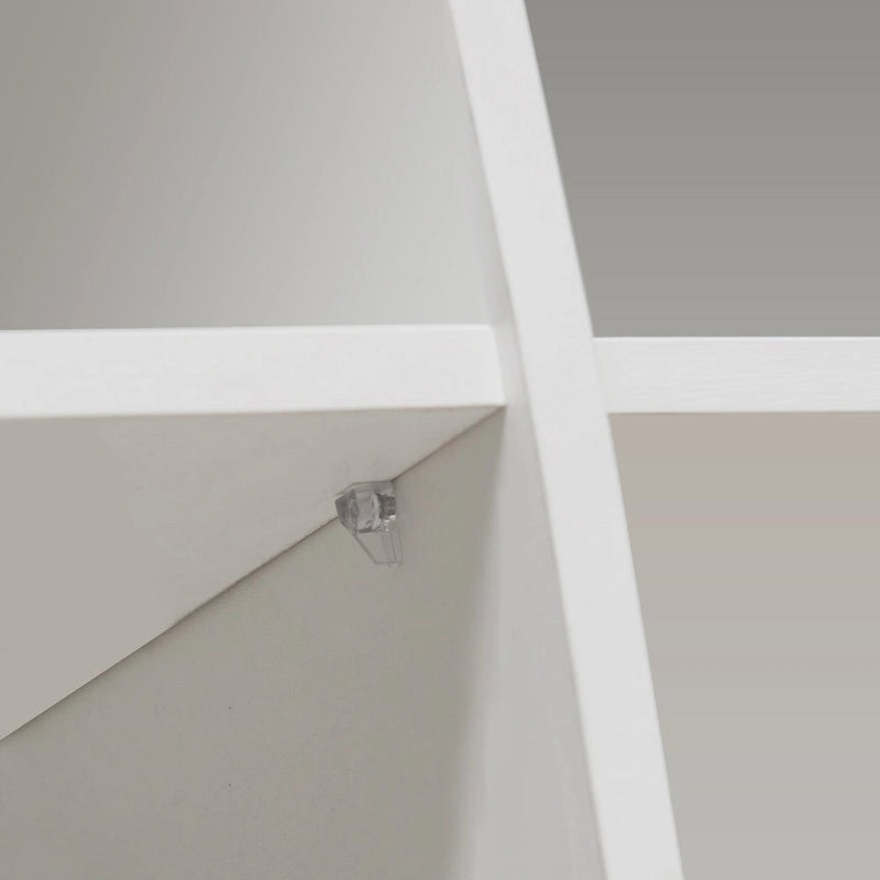 Meuble de rangement buffet 3 portes avec LED, finition brillante, étagère ouverte, blanc gris noir