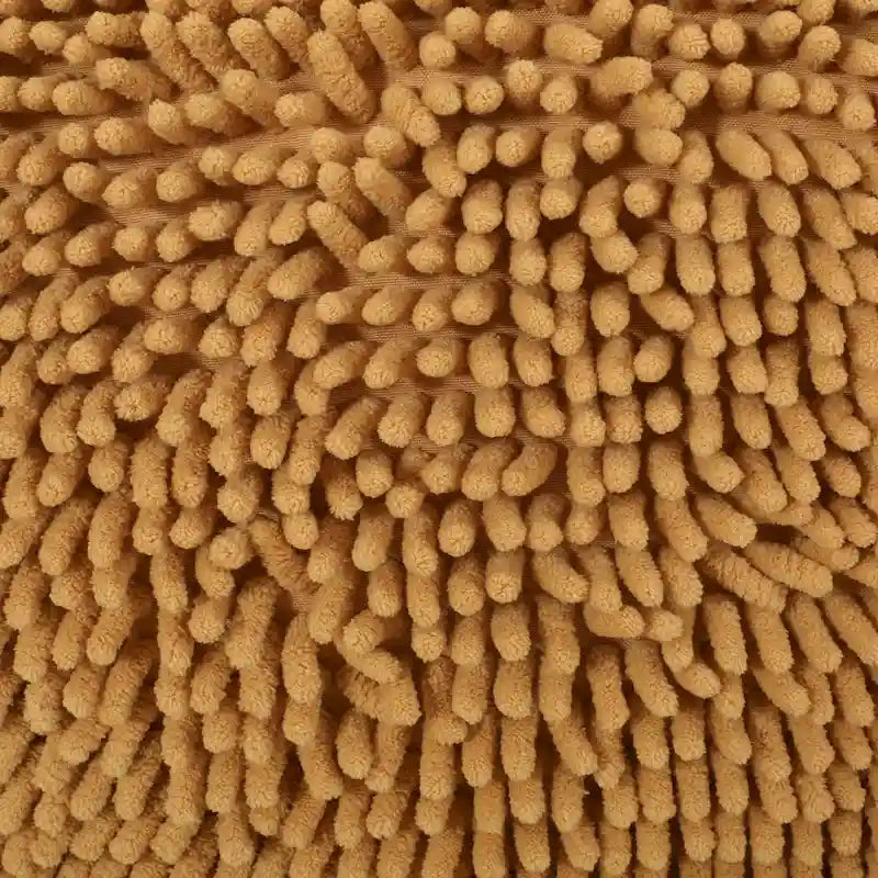 Pouf moderne en chenille microfibre avec housse amovible Jaune corail Lavande Anthracite