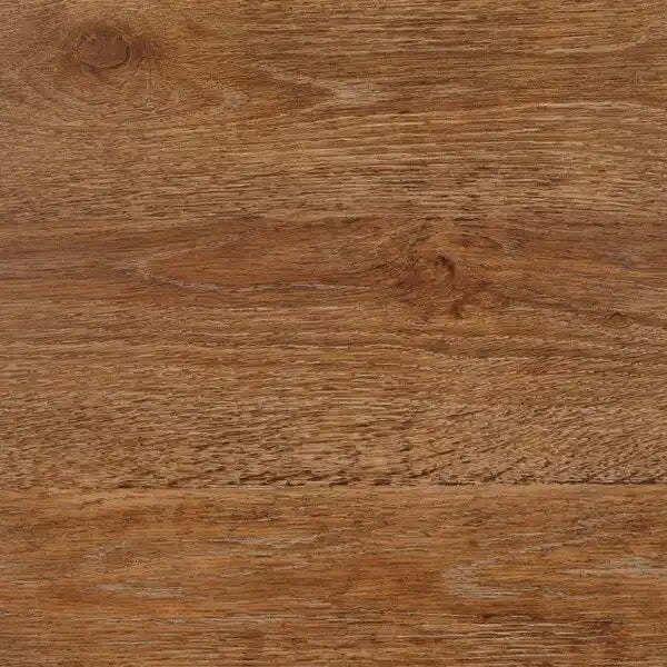 Table à manger piédestal rustique ronde - Fini bois brun vieilli