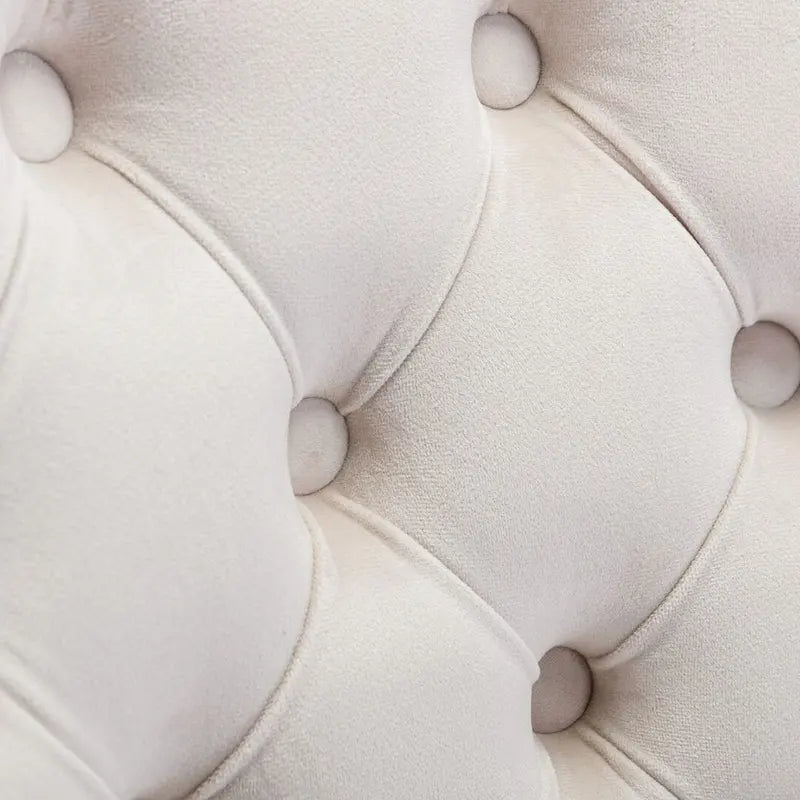 Chaise de bureau pivotante en velours capitonné avec hauteur réglable et base dorée